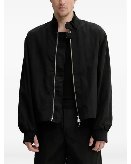 Won Hundred Black Zip-Fastening Bomber Jacket for men