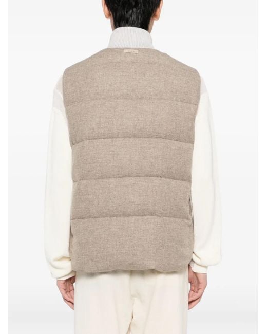 Lardini Natural Sleeveless Down Jacket for men