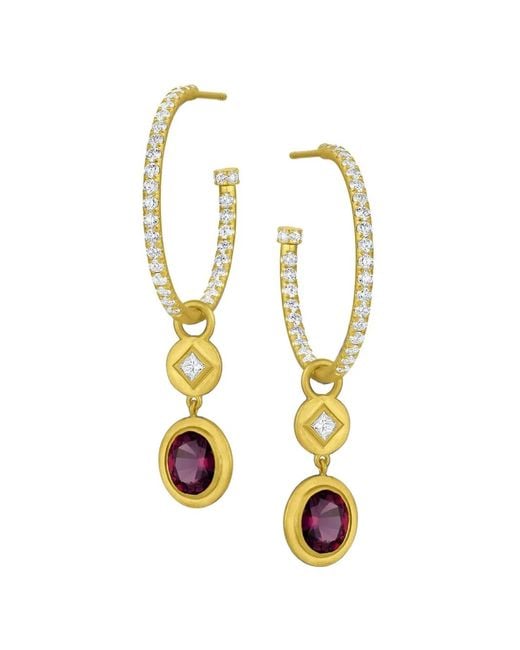 LEIGH MAXWELL Metallic Spinel And Diamond Ear Charms