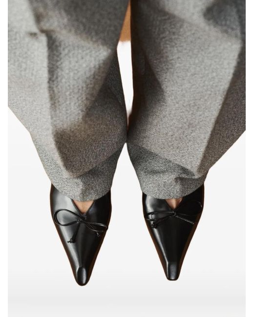 Jacquemus Black 35Mm Bow-Detail Slingback Pumps