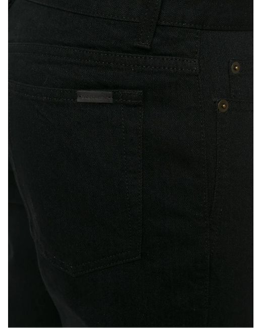 Saint Laurent Black Belt-Loops Jeans for men