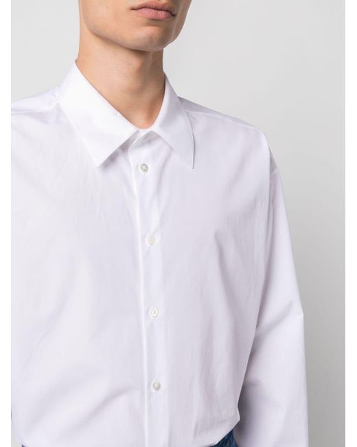 The Row White Point-collar Cotton Shirt for men