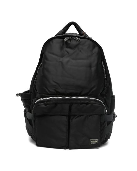 Porter-Yoshida and Co Black Tanker Zip Backpack for men