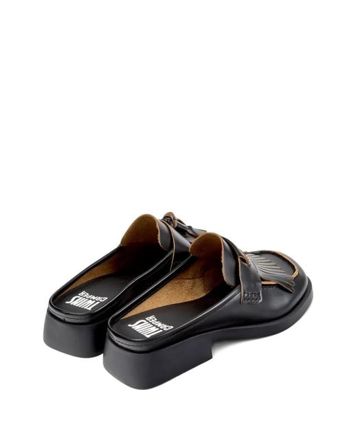 Camper White Donna Twins Tasselled Mules