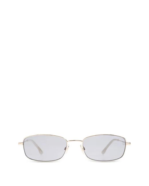 Victoria Beckham White Rectangle-Frame Sunglasses