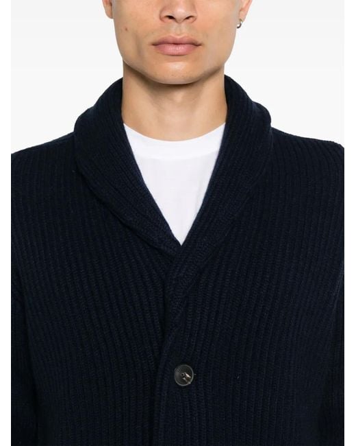 Fedeli Blue Terminillo Cardigan for men