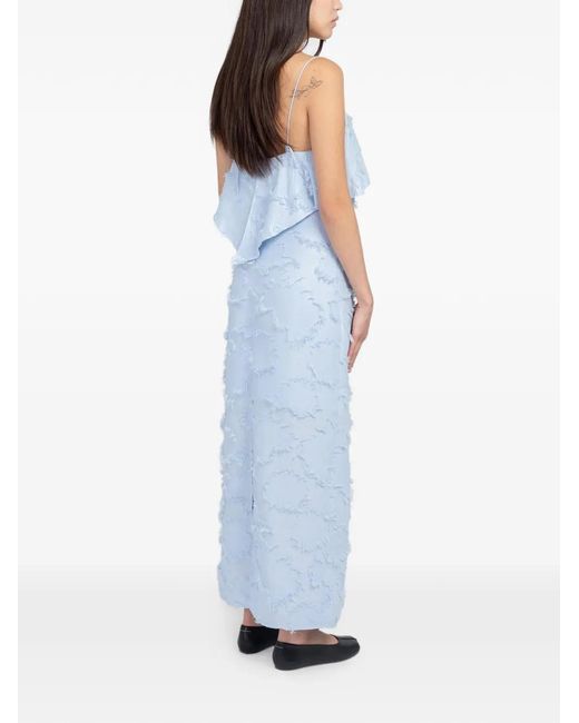 Minimum Blue Aire Ruffled Dress