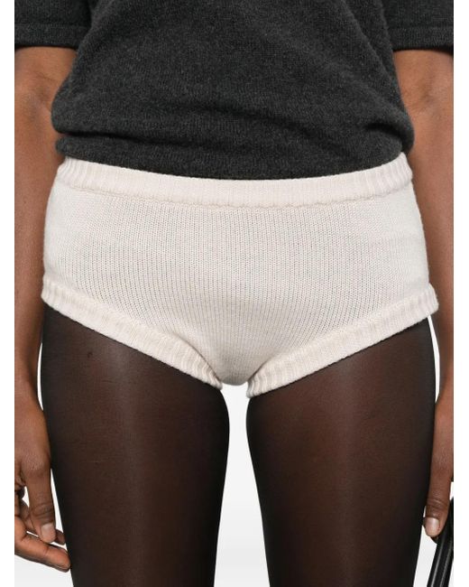 ROWEN ROSE Natural Knitted Shorts
