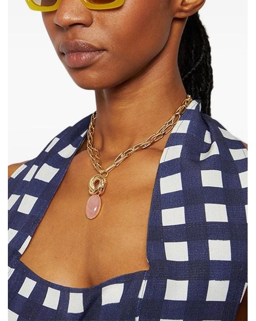 D'Estree Metallic Collier En Chaîne À Médaillon