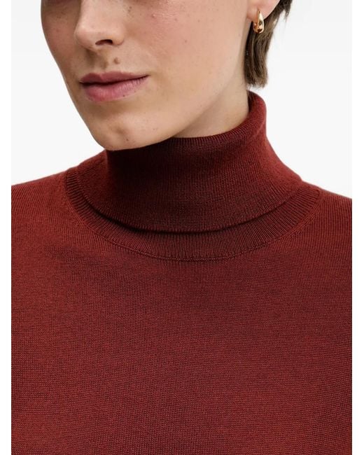 Sisley Red Roll Neck Knitwear
