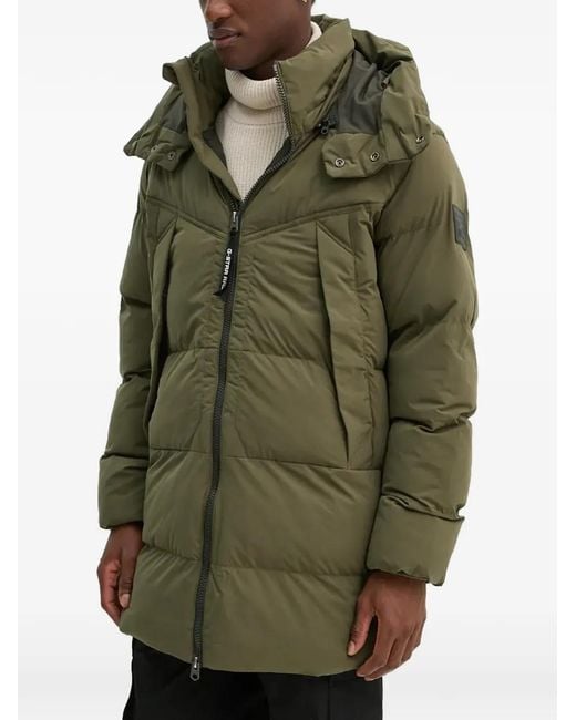 G-Star Green Hooded Padded Coat for men