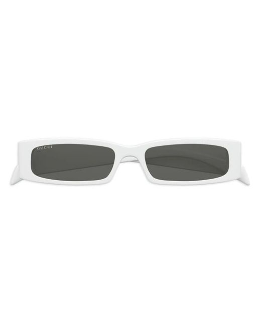 Gucci White Logo-Print Sunglasses
