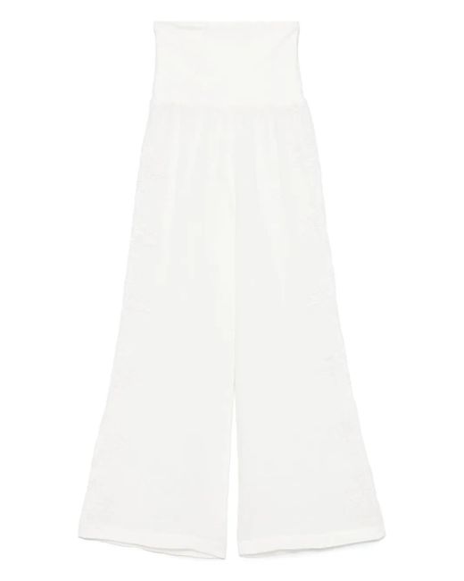 Maurizio Mykonos White Hose Mit Spitzendetail