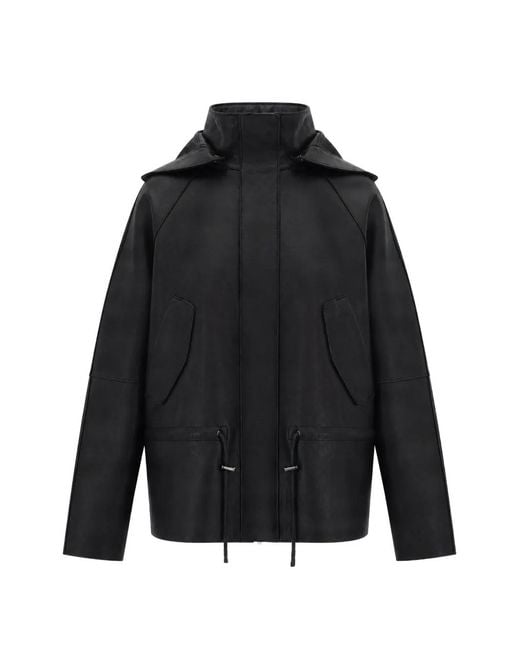 P.A.R.O.S.H. Black Drawstring Hooded Jacket