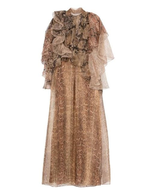 Zimmermann ラッフルトリム ワンピース Brown