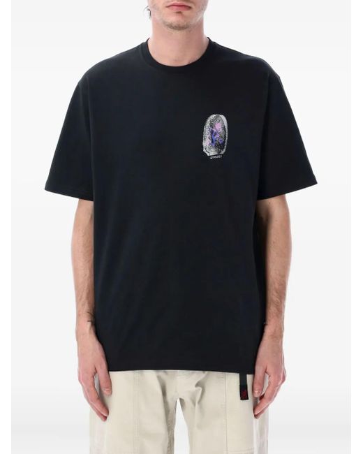 Gramicci Black Logo-Print T-Shirt for men
