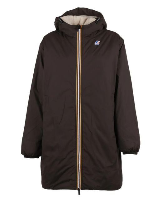 K-Way ジップアップ フーデッドジャケット Black