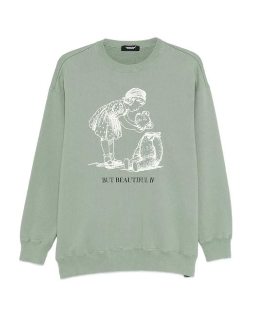 Undercover Green Printed Sweatshirt