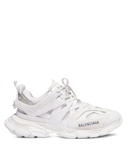 Balenciaga White Track Sneakers im Layering-Look