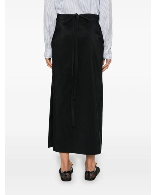 The Row Black Voice Midi Skirt