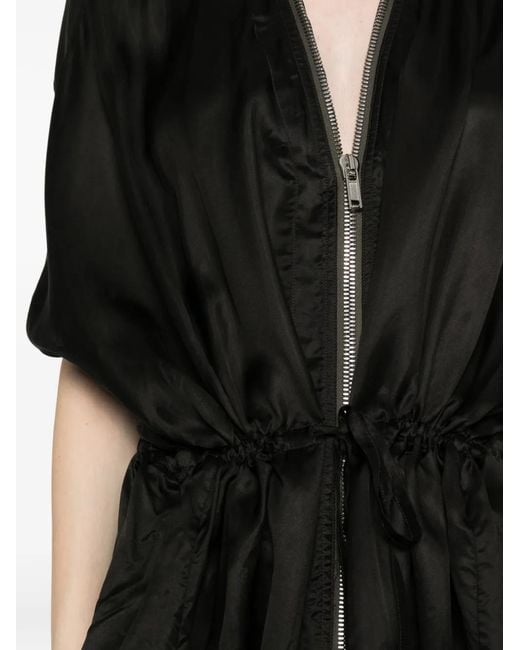 Rick Owens Black Zip-Up Cape