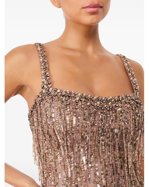 Robe Longue À Sequins Jenny Packham en coloris Natural
