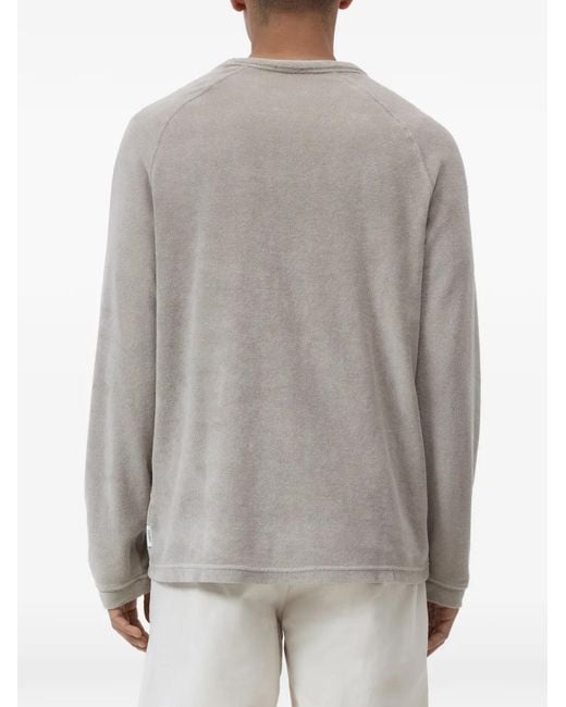 Closed Gray Raglan-Sleeved T-Shirt for men