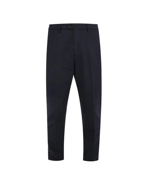 Corneliani Blue Dyed Washed Trousers for men
