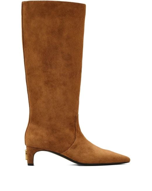Marc Jacobs Enkellaarzen Met Puntige Neus in het Brown