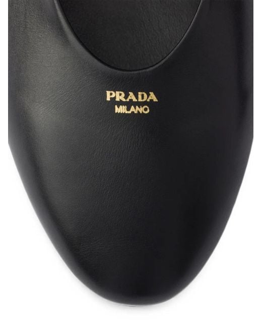 Prada White Leather Ballerinas