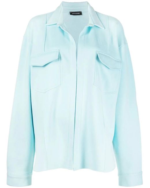 Giacca-Camicia Con Vestibilità Comoda di Styland in Blue