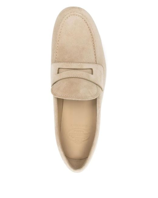 Church's Natural Suede Loafers With Classic Penny Strap Detail for men