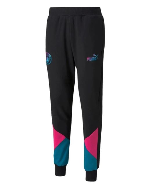 PUMA Black Manchester City Track Pants for men