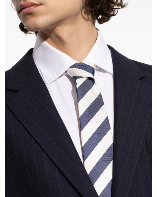 DSquared² Gestreifte D2 Krawatte in Blue für Herren
