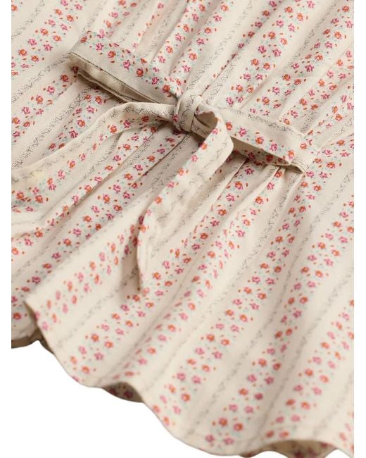 RRL Natural Floral-Print Ruffled-Trim Shirt