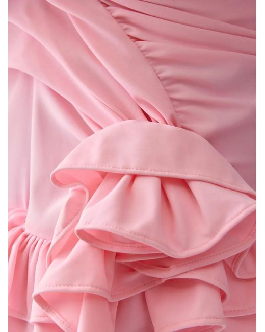 Jacquemus Pink The Playa Ruffled Mini Skirt
