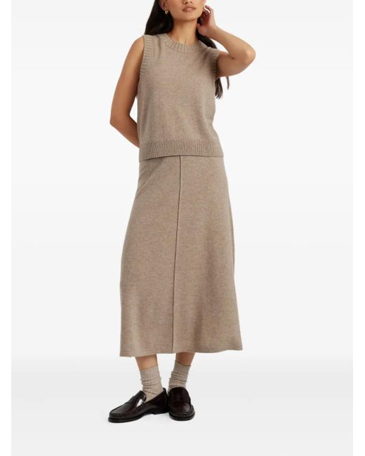 Chinti & Parker Natural Crew-Neck Tank Top
