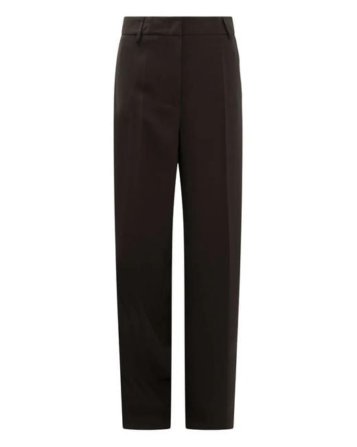 Semler Black Belt-Loops Trousers