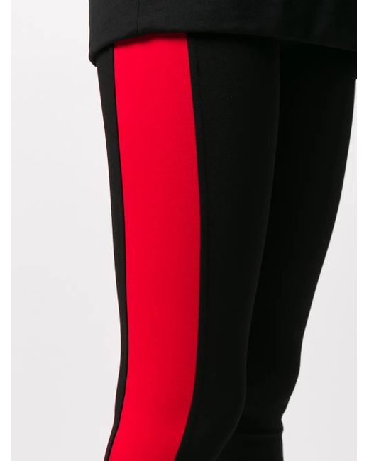 Karl Lagerfeld Black Stripe Detail Logo Leggings