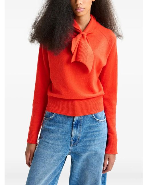 Essentiel Antwerp Red Invited Cashmere Sweater