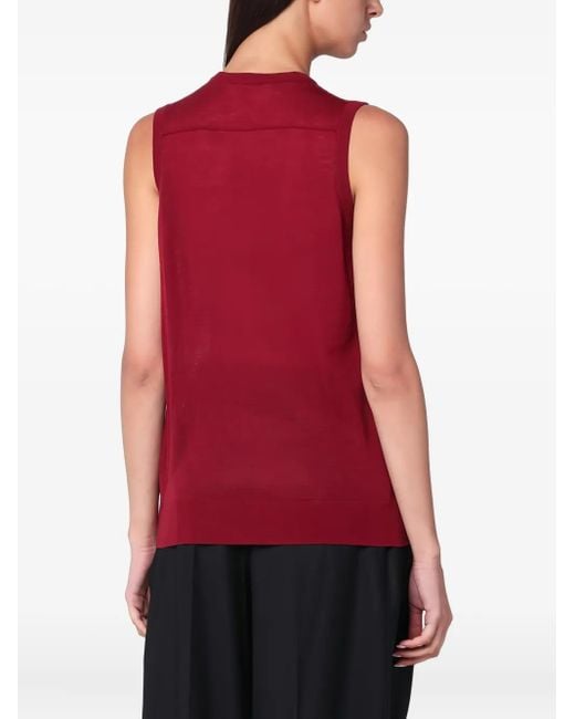 6397 Red Sleeveless Top