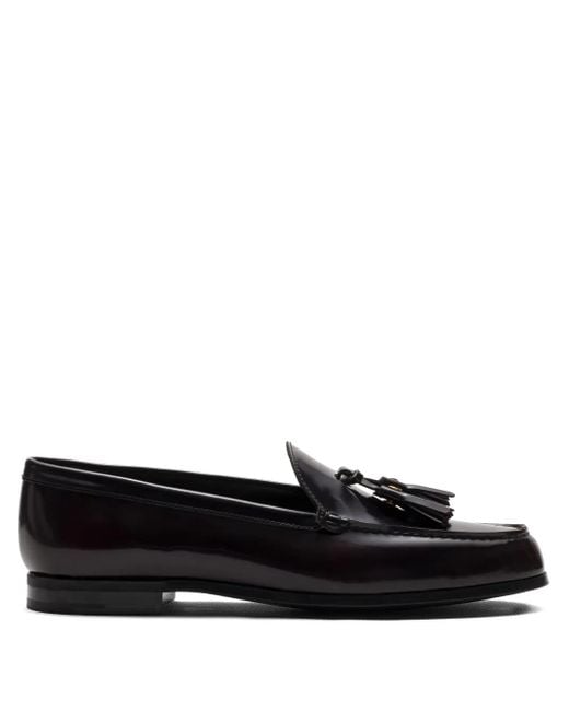 Church's Black Priscilla Tassel-Embellished Leather Loafers