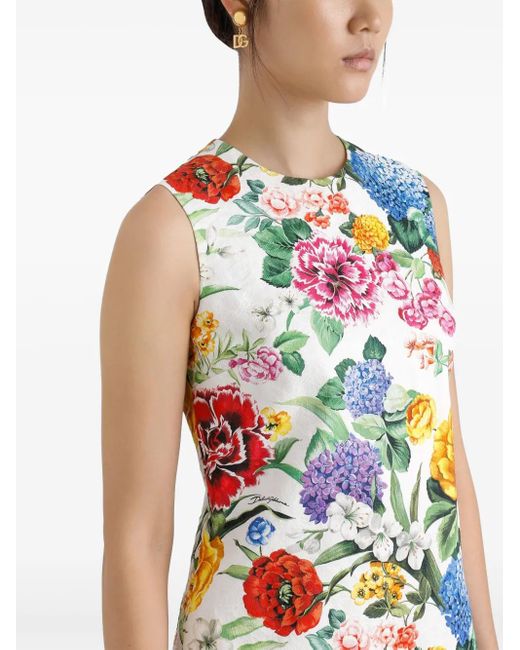 Dolce & Gabbana フローラル ミニドレス White