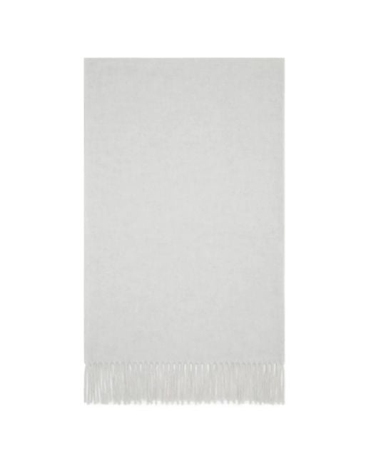 Brunello Cucinelli White Kaschmirschal Mit Fransen