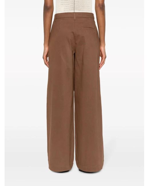 Pinko Brown Wide-leg Trousers
