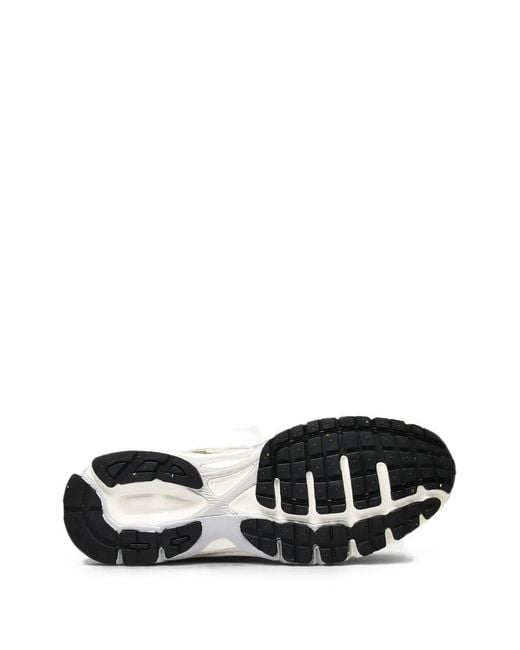 The Mercer Brand White Metallic-Effect Panelled Sneakers