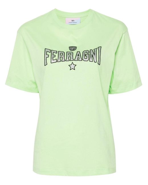 T-shirt con motivo Eyelike di Chiara Ferragni in Green