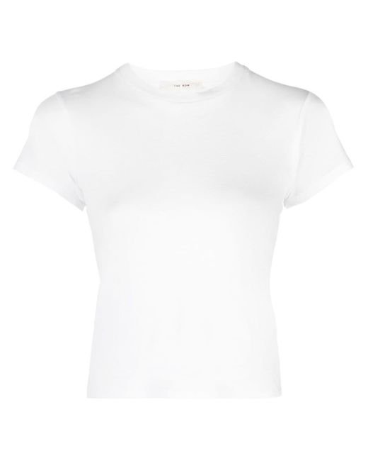 The Row White Round-neck Cotton T-shirt
