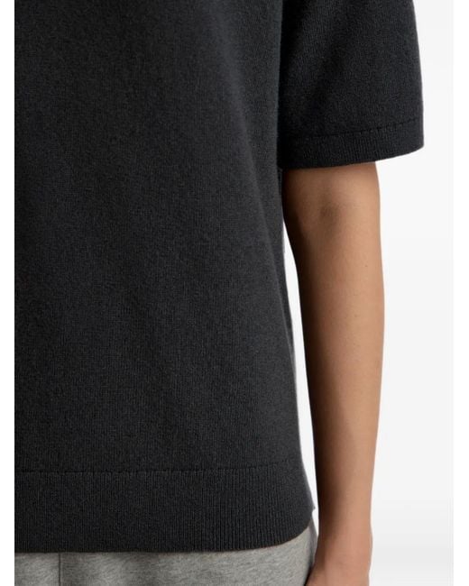 12 STOREEZ Black Short-Sleeve Polo Top