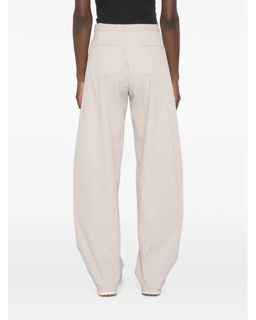 Herno White Belt-Loops Trousers
